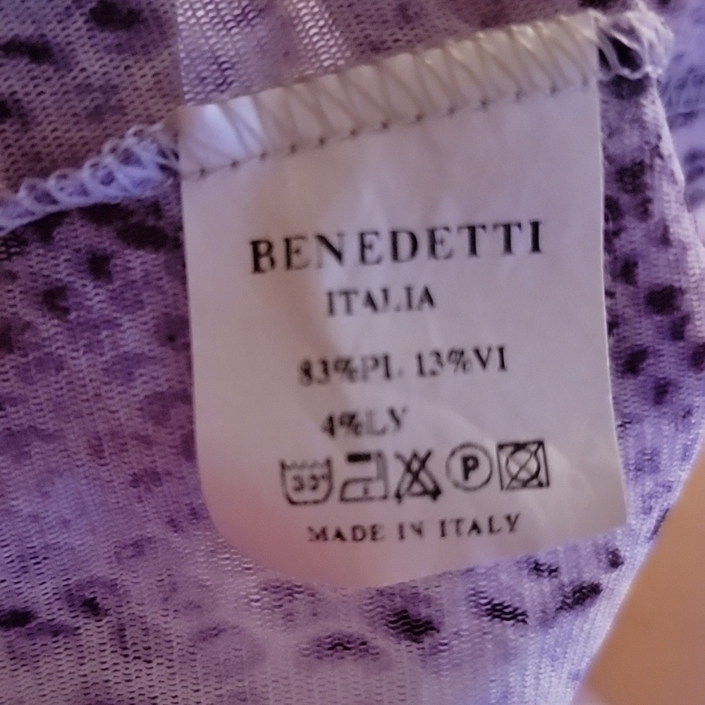 Y2K Italy Euro Purple Snake Print Women's Top One Size - Picture 3 of 3